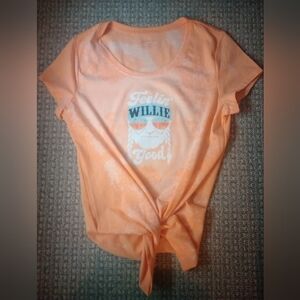 Women's handmade bleached top